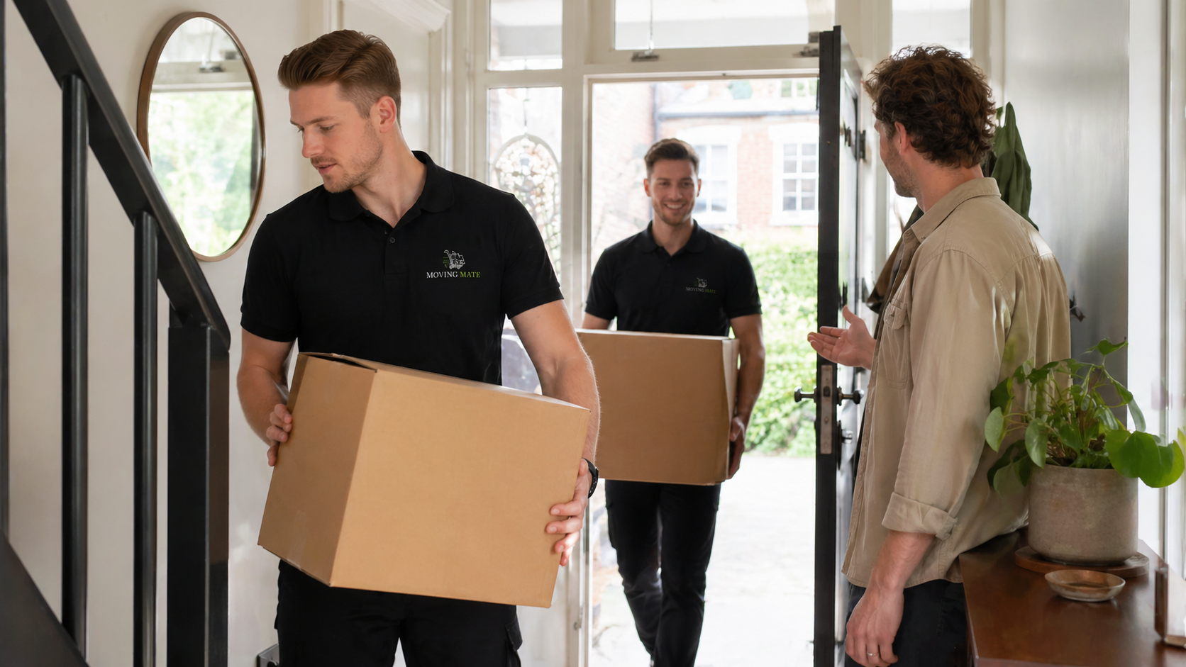 MovingMate verhuizers leveren dozen af bij klant thuis